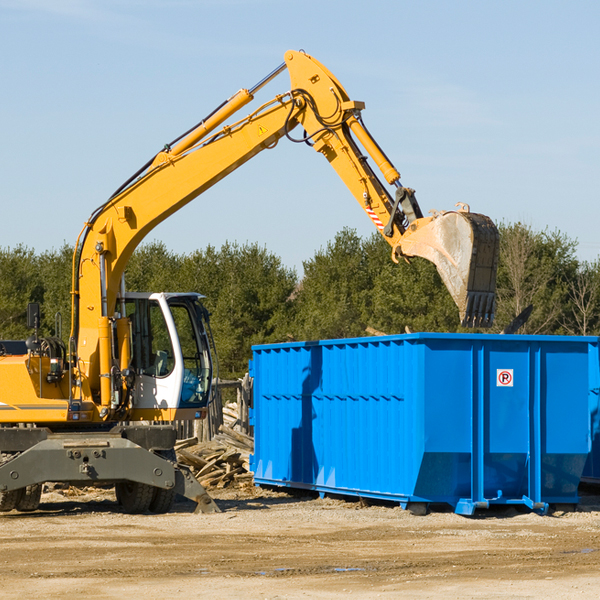 what size residential dumpster rentals are available in West Manheim